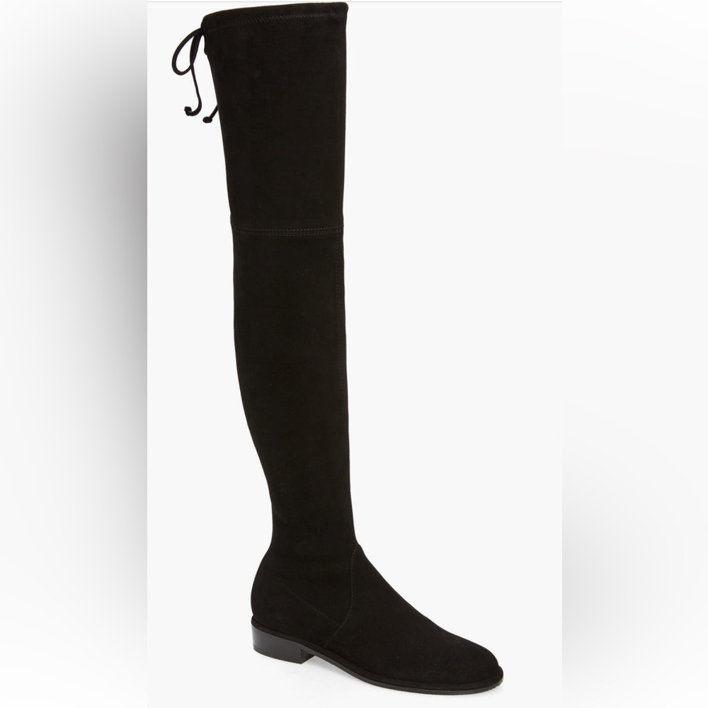 BNIB Stuart Weitzman Black Over-the-Knee Women's Lowland Suede Boots Size 9